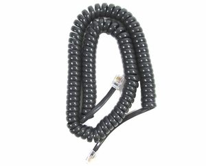 Handset Cord - 12 Foot (Charcoal Gray) 5 Pack