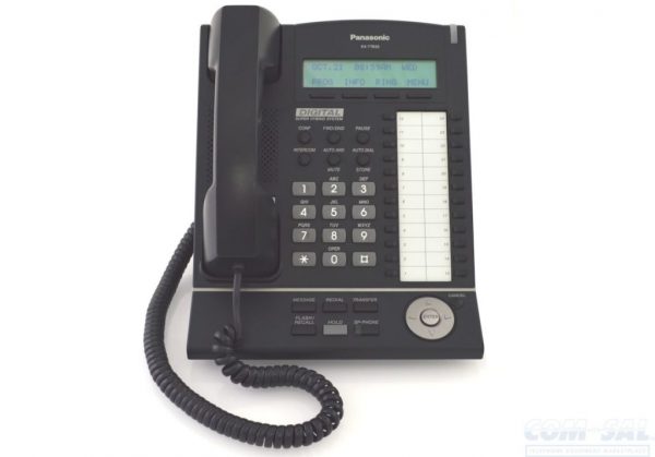 Panasonic - KX-T7633B Telephone -  24 Button Black Backlit Display Speakerphone