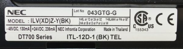 NEC ITL 12D-1(Black) IP Display Phone | DT730 (690002) - Image 2