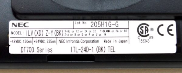 NEC ITL 24D-1(Black) IP Display Phone | DT730 (690004) - Image 2